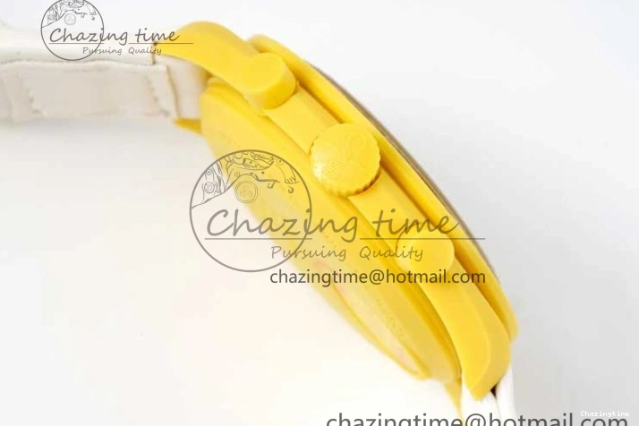 1223 Speedmaster Misson To The Sun 1:1 Best Edition Yellow Dial On Nylon Strap Quartz FlexibleFit 7855